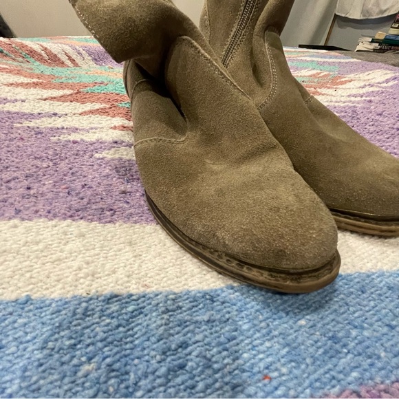 Ankle side zip suede booties - Picture 2 of 6
